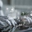 Robot typing on keyboard