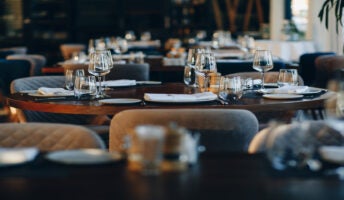 Interior of a restaurant