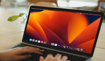 Person working on MacBook