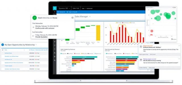 Microsoft Dynamics Dashboard View