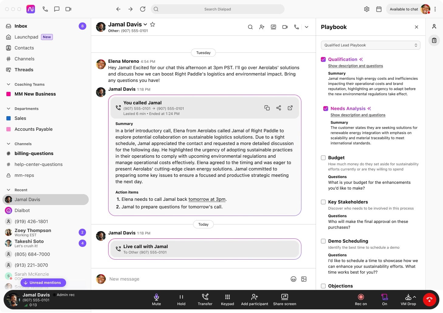 Dialpad AI playbook