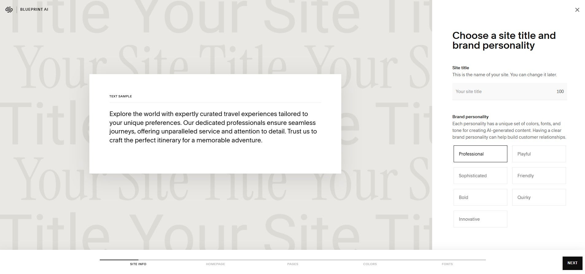 Squarespace AI text sample. Source: Tech.co