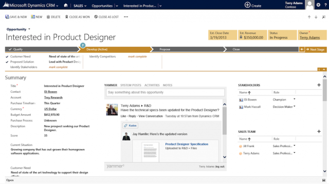 Microsoft Dynamics CRM Interest
