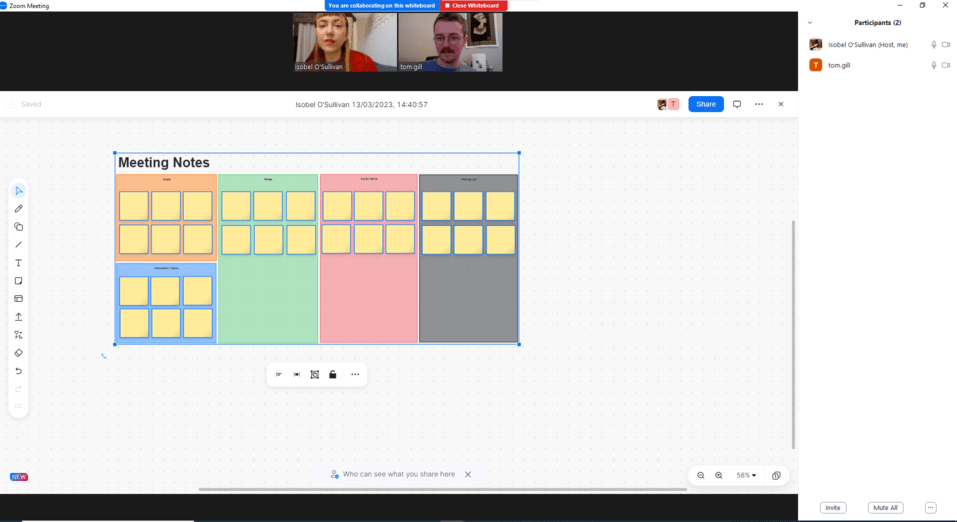 Zoom Whiteboard tool