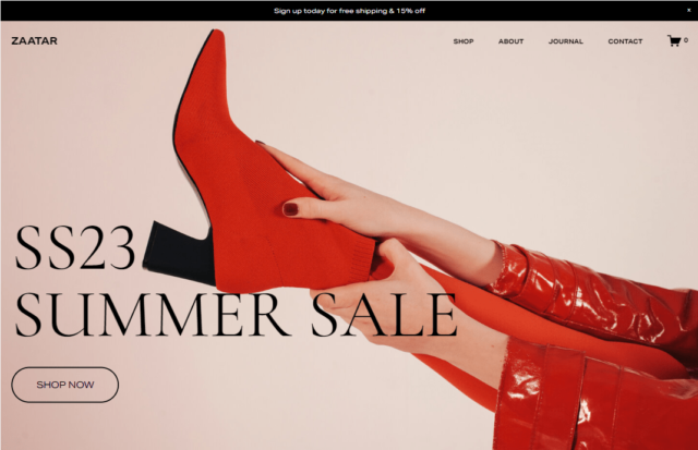 Squarespace Zaatar ecommerce template