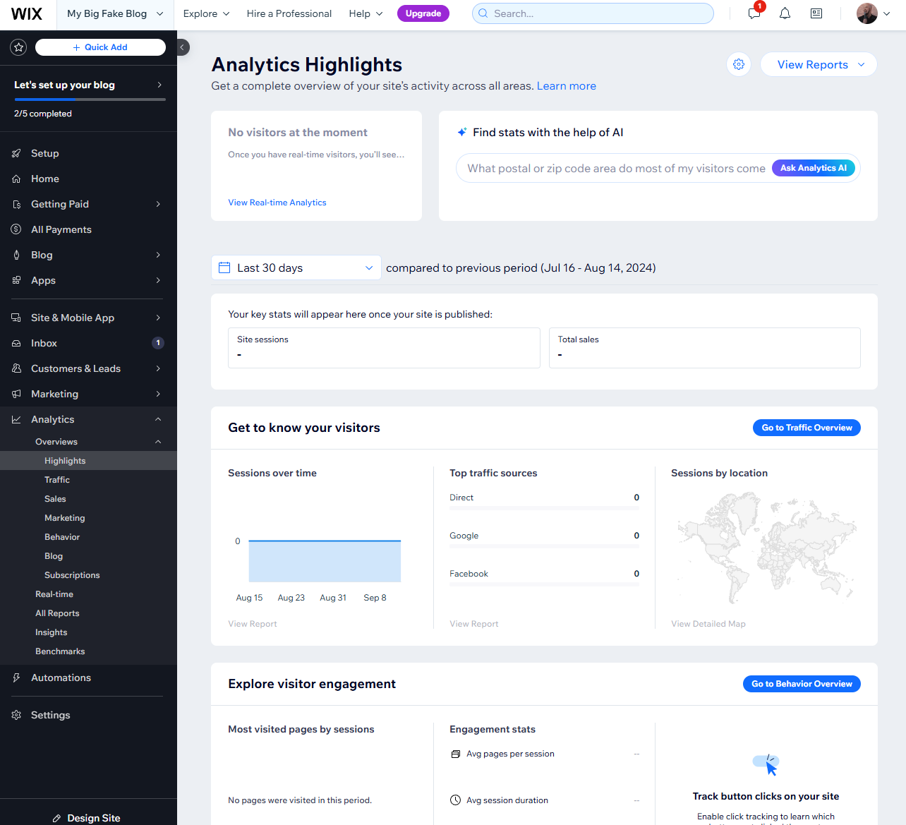 Wix Analytics