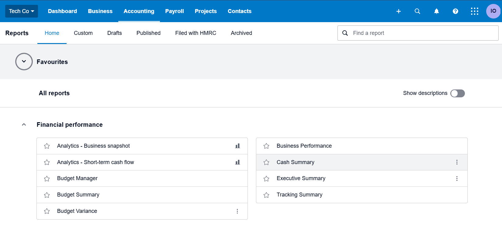 Xero lets you measure a range of metrics with its reporting features